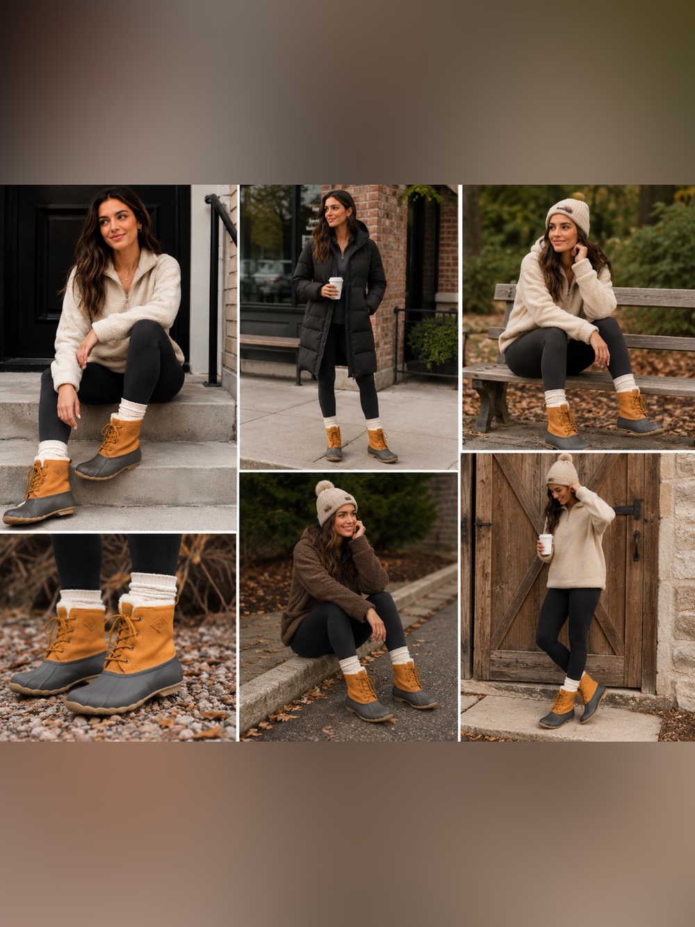 Sperry Brown and Tan Lace-Up Duck Boots